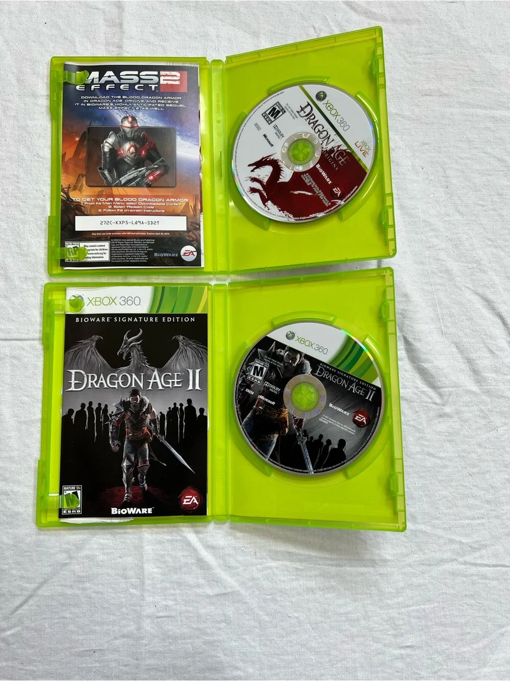 Dragon Age Xbox 360 Bundle - (2) Dragon Age II , Dragon Age Origins BioWare